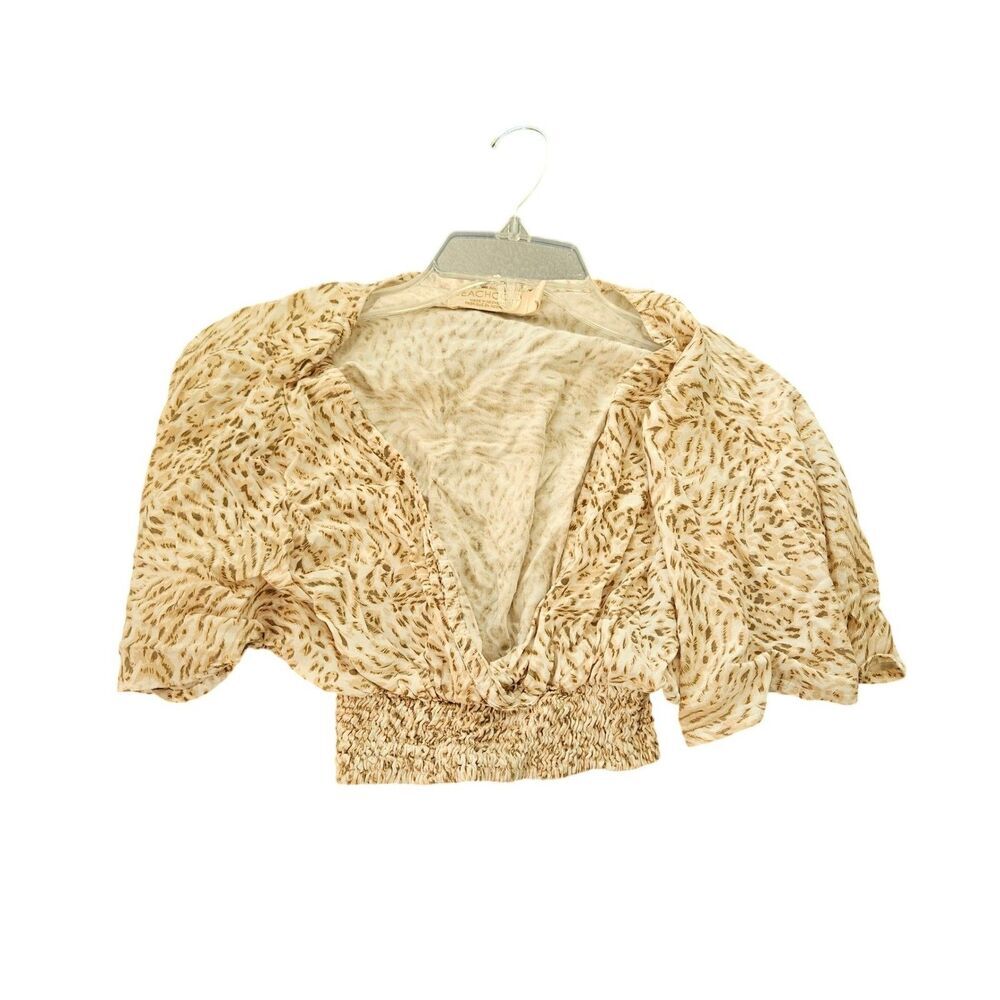 Beachgold Elastic Crop Top with Deep V Neck size XS